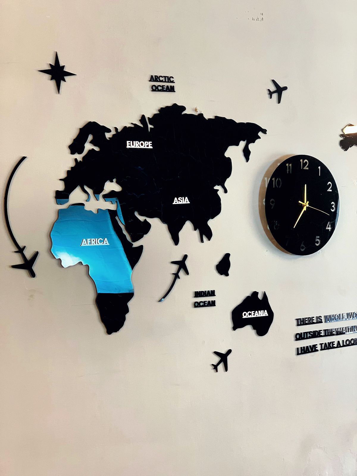 WORLD MAP WALL CLOCK – Premium Quality