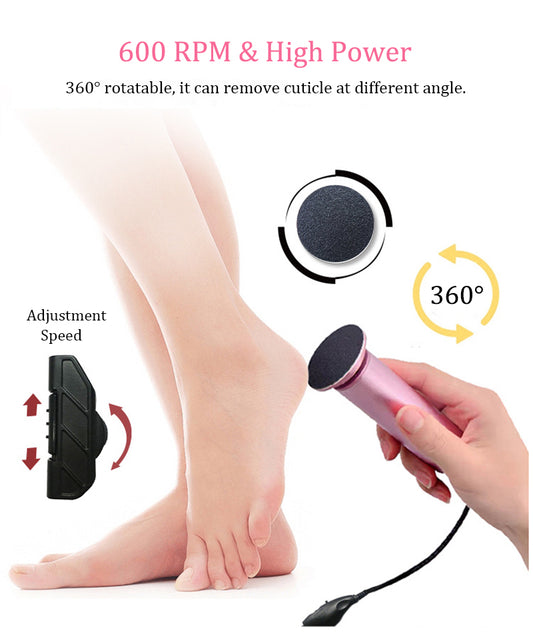 Electric Pedicure Foot Care Tool Files Pedicure Callus Remover Rechargeable Sawing File For Feet Dead Skin Callus Peel Remover